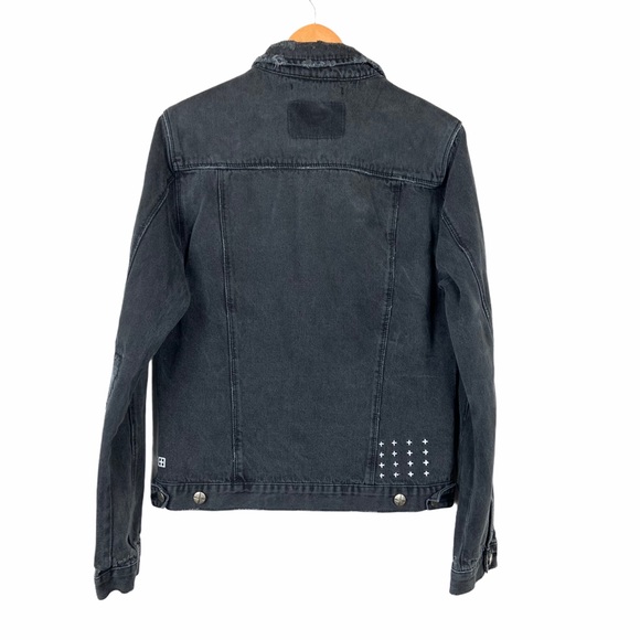 Ksubi Denim Classic Beaten Up Black Jacket Medium - Picture 2 of 14